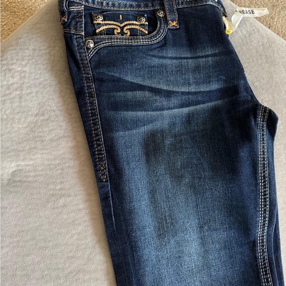 Rock Revival Dark Blue Boot Cut Jeans - Picture 7 of 10
